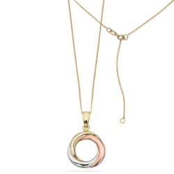 Tri-Colour Twist round Pendant
