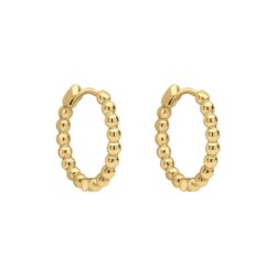 Ball Hoop Earrings in 9ct Yellow Gold