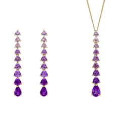 Trillian and Pear Amethyst Christmas Special Kit in 9ct Gold