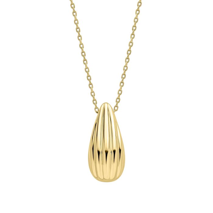 ridged teardrop necklace