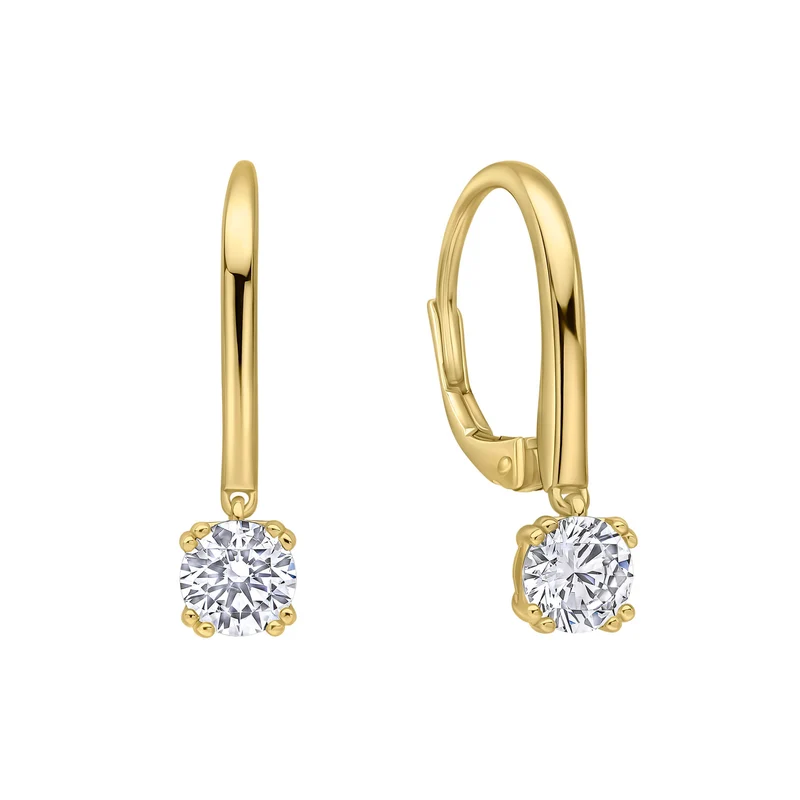 Diamonfire | Double Claw Solitaire Pendant - Gold Plat