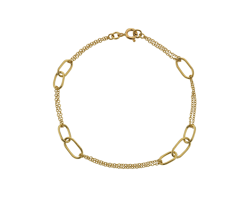 9ct Yellow Gold Oblong Bracelet