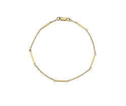 9ct Yellow Twist 16 Bar Station 7.5