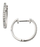white gold diamond huggies