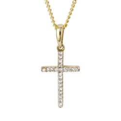 Cross Pendant With Diamonds
