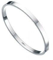 Solid Silver Square Cut 5mm Bangle