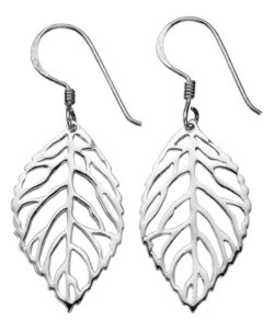 Cut Out Leaf Drop Earrings