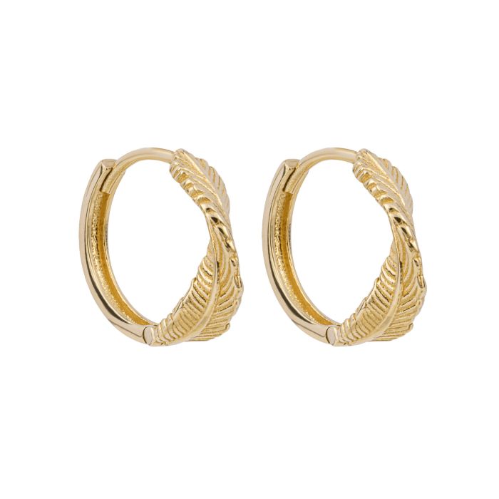 Twist Leaf Earrings in 9ct Gold