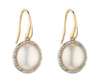 Mabe Pearl And Diamond Earrings (GE2287W)