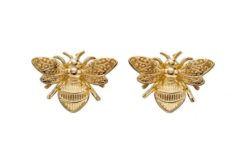Yellow Gold Bee Stud Earrings