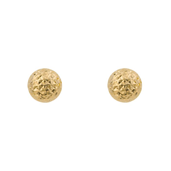 Textured Ball Stud Earrings in 9ct Gold