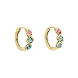 Amalfi Three Colour Twist Hoop Earrings