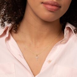 Cross Pendant With Diamonds