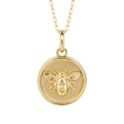 Bee Medallion Gold Pendant
