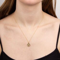 Bee Medallion Gold Pendant