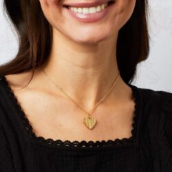 Laura Ashley Picnic Basket Weave Heart Locket Necklace