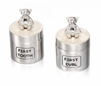 Silver Plated Tooth and Curl Box